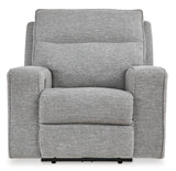 Signature Design by Ashley Biscoe Contemporary UV Resistant Durable Power Recliner with USB Port, Adjustable Headrest and Track Arms, Gray Signature Design by Ashley