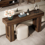 Tribesigns 63-Inch Long Console Table, Wooden Rectangular Sofa Table Behind The Couch, Farmhouse Entryway Table for Entrance, Hallway, Living Room (Rustic Brown) Tribesigns