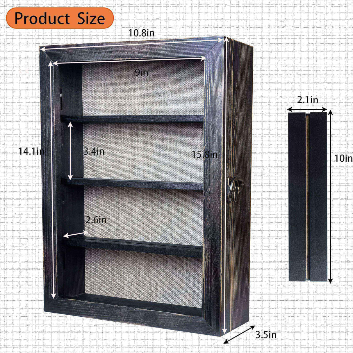 Houstimi Black 11x16 Large Shadow Box Frame Deep Shadow Box with Shelves Pet Memorial Shadow Box Display Case with Linen Back for Handicrafts,Picture Frames,Medals,Coins,Pins Collection and More Houstimi