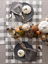 DII Buffalo Check Collection, Classic Farmhouse Placemat Set, 13x19, Gray & White, 6 Piece DII