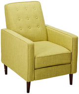 Christopher Knight Home Mervynn Mid-Century Modern Fabric Recliner, polyester, Muted Green / Dark Espresso Christopher Knight Home