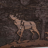 INTAJ Handmade Wooden Cremation Urn for Human Ashes - Deer Engraved Wooden Burial Urns Hand-Crafted - Funeral Cremation Urn for Ashes (Rosewood, XL INTAJ