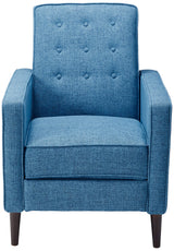 Christopher Knight Home Macedonia Mid Century Modern Tufted Back Fabric Recliner (Muted Blue). GDFStudio