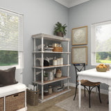 Deco 79 Farmhouse Wood Rectangle Shelving Unit, 47" x 15" x 64", Brown Deco 79