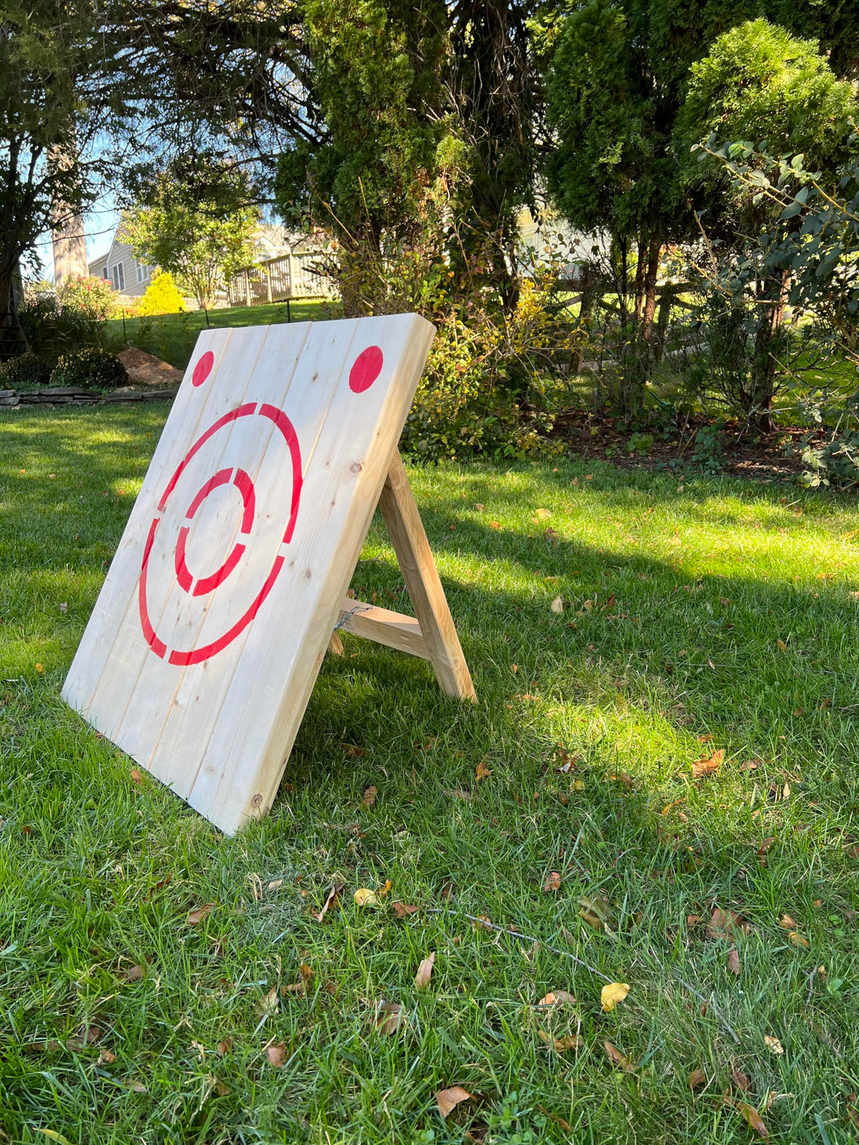 Wooden Foldable Axe and Knife Throwing Target with Stand WoodArtSupply