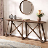 Tribesigns Farmhouse Console Table for Entryway: 70.9-Inch Extra Long Entryway Entry Table, Narrow Wooden Sofa Table Behind Couch for Hallway, Entrance, Foyer, Living Room, Rustic Brown Tribesigns