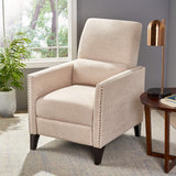 Christopher Knight Home Alexis Contemporary Fabric Push Back Recliner, Beige, Dark Brown Christopher Knight Home