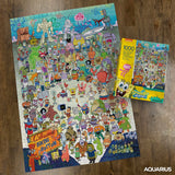 AQUARIUS SpongeBob SquarePants Puzzle (1000 Piece Jigsaw Puzzle) - Officially Licensed SpongeBob Merchandise & Collectibles - Glare Free - Precision Fit - 20 x 28 Inches AQUARIUS