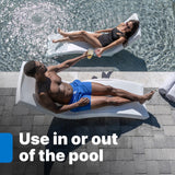 Step2 Vero Pool Lounger, Fade-Resistant, Waterproof Patio Furniture, Pool Lounge Chair for Sun Shelf, Use in Pools with Shelves Up to 9-Inches Deep or Outside Pool Deck, Weighted, White Step2