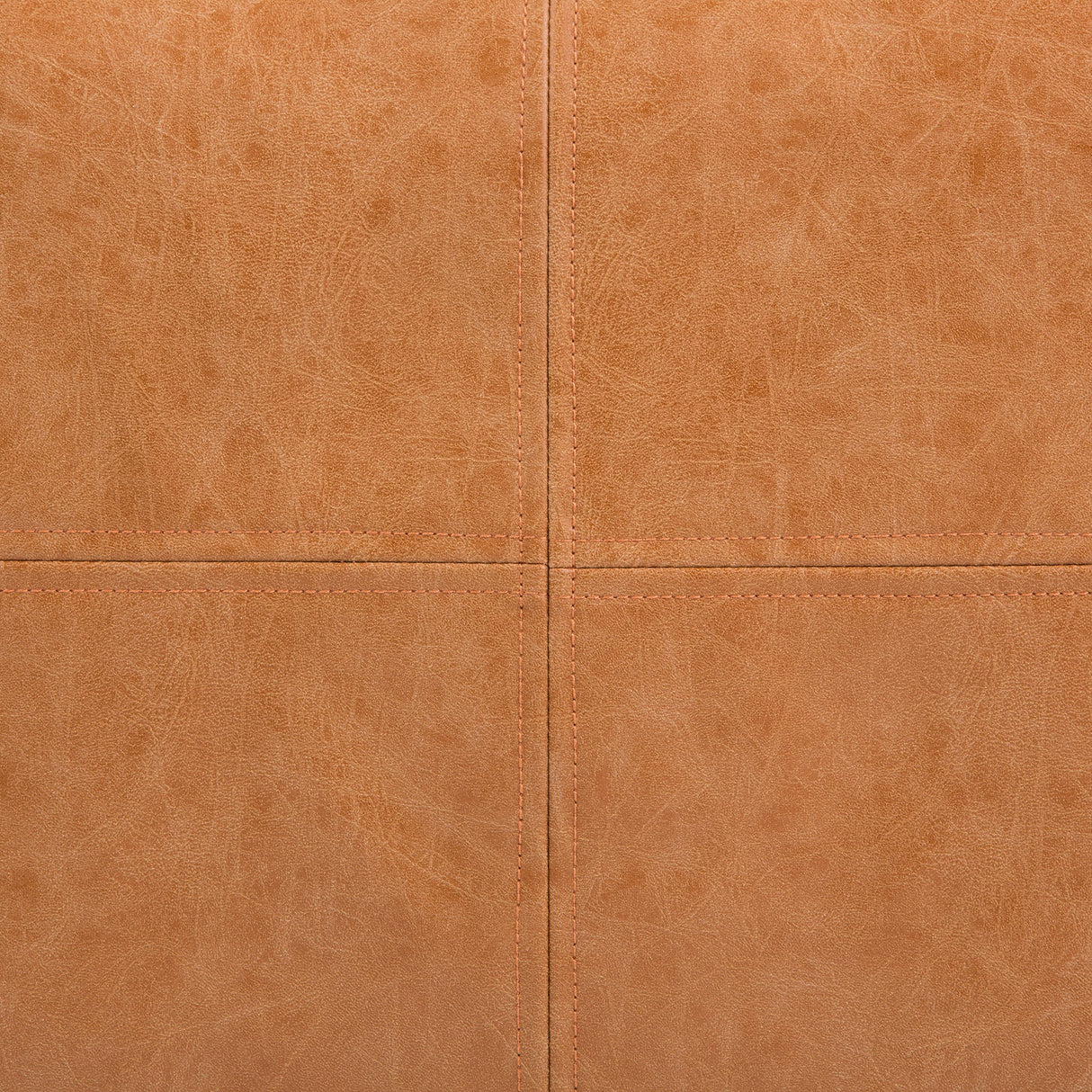 SIMPLIHOME Brody 30-inch Wide Large Square Coffee Table Pouf in Distressed Brown, Vegan Faux Leather Ottoman, Footrest, or Extra Seating for Living Room, Assembled SIMPLIHOME