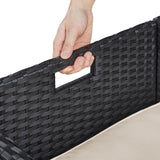 Yaheetech 9-Piece Patio Dining Sets Outdoor Space Saving Rattan Chairs with Glass Table, Wicker Patio Furniture Sets Outdoor Sectional Conversation Set with Removeable Cushions, Black Yaheetech