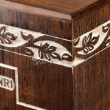 INTAJ Handmade Wooden Urn for Human Ashes - Cross Cremation Urn Premium Handcrafted - Adult Funeral Urn Handmade Human Urn for Ashes (Rosewood Cross, INTAJ