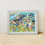 Pintoo Jigsaw Puzzles 1200 Piece for Adults - MiniHan - Let's Go Abroad Beautiful Plastic Puzzle for Home Decor Zero Dust Easy Storage [H3268] Pintoo