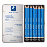 STAEDTLER Lumograph Graphite Drawing & Sketching Pencils, Soft Set of 12 Degrees (100G12S) STAEDTLER