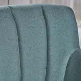 Christopher Knight Home Merel Mid Century Modern Fabric Club Chair, Dark Teal/Natural Christopher Knight Home