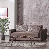 Sweet Home Stores 78" Pull Out Bed with Storage, Firm, Fabric, 650 lbs Capacity, Sleeper Sofa, Futon for Living Room or Home Office Convertible Couch, Brown Sweet Home Stores