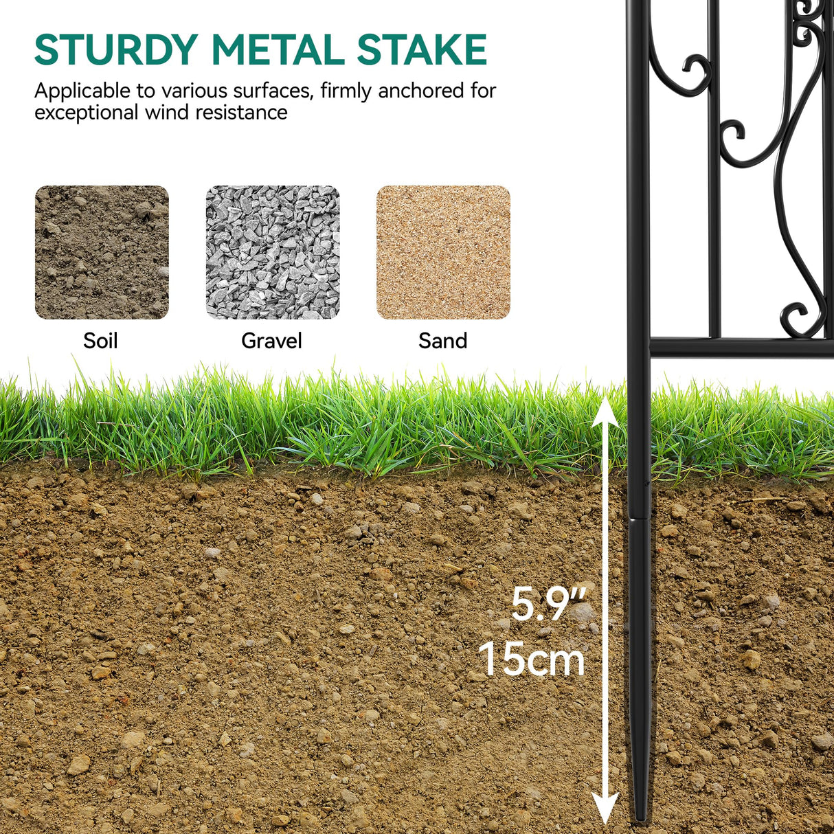 YITAHOME Birdcage Shape Garden Arch Arbors, 9.8'H x 6.8'W Pergola Pavilion for Climbing Plants Outdoor, Wedding Arches for Ceremony Party, Metal Garden Arbor for Patio, Backyard (Black) YITAHOME