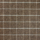 Homepop Home Decor Classic Square Storage Ottoman with Lift Off Lid | Ottoman with Storage for Living Room & Bedroom, Brown Window Pane Fabric HomePop