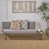 Christopher Knight Home Eulah Indoor Minimalist Acacia Wood Right-Sided Sofa with Grey Cushions, Grey Finish / Grey Christopher Knight Home