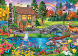 MasterPieces 1000 Piece Jigsaw Puzzle for Adults, Family, Or Youth - Stoney Brook Cottage - 19.25"x26.75" Masterpieces