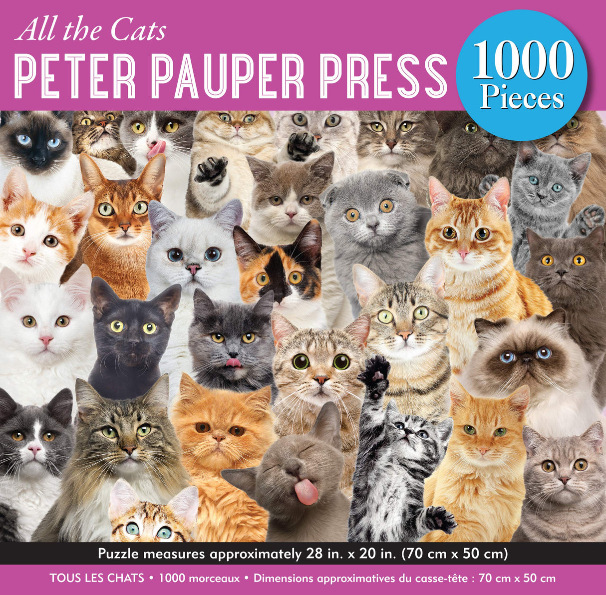PETER PAUPER PRESS All The Cats 1000 Piece Jigsaw Puzzle PETER PAUPER PRESS