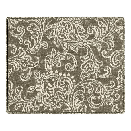 HomePop Home Decor |K7646-A880| Upholstered Modern Rectangular Storage Ottoman | Hinged Lid Ottoman with Storage for Living Room & Bedroom, Brown Jacobean Print HomePop