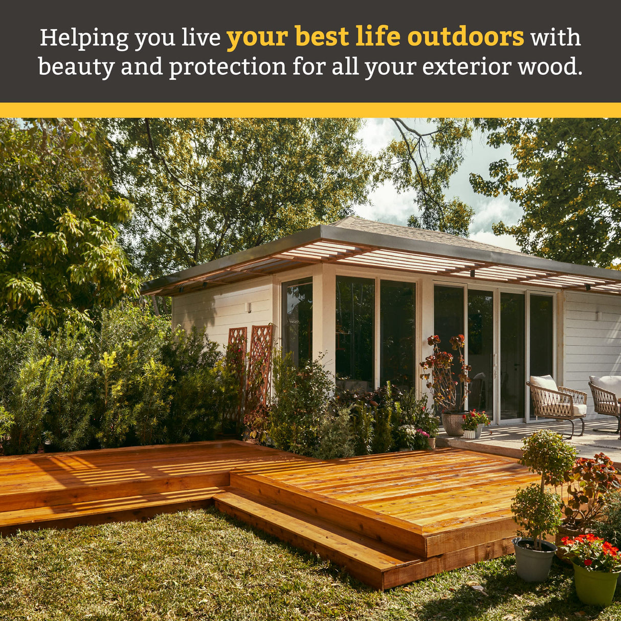 Cabot Wood Toned Stain + Sealer, Low VOC Exterior Natural Wood Stain, Cedar, Gallon Cabot