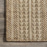 nuLOOM 4x6 Outdoor/Indoor Ranya Tribal Area Rug, Light Brown, Geometric Design, Stain Resistant, Highly Durable, For Patio, Balcony, Bedroom, Dining Room, Living Room, Bathroom nuLOOM