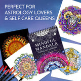 RYVE Mandala Coloring Book for Adults – 50 Unique Designs, Spiral Bound, Stress Relief & Relaxation Mindfulness Art Therapy | No-Bleed Paper | Easy-to-Tear Pages for Framing RYVE