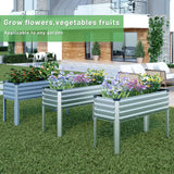 MGNO Galvanized Raised Garden Bed Outdoor with Legs,48×18×32in Metal Elevated Raised Planter Box for Backyard, Patio, Balcony, 300lb Capacity,Grey… MGNO