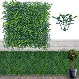 ODTORY Artificial Grass Wall Panel Backdrop,10" X 10" 12P(8.4 sqft) UV-Anti Greenery Boxwood Panels for Indoor Outdoor Green Wall Decor & Ivy Fence Covering Privacy ODTORY