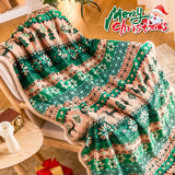 Ramees Christmas Throw Blanket, Christmas Decorations Blankets and Throws, Fuzzy Cozy Soft Warm Fleece Sherpa Winter Holiday Blanket for Bed Couch Sofa Reindeer Snowflakes Ramees