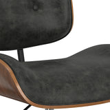 SIMPLIHOME Dax 22 Inch Wide Swivel Adjustable Executive Computer Bentwood Office Chair in Distressed Slate Grey, for The Office and Study Room SIMPLIHOME