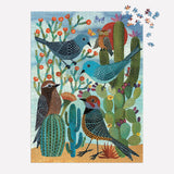 Galison Desert Avian Friends 1000 Piece Puzzle from Galison - 20" x 27" Beautifully Illustrated Puzzle from Geninne Zlatkis, Thick & Sturdy Pieces, Challenging Activity for Adults, Unique Gift Idea! Galison