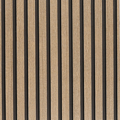 LOVADA Wood Slat Wallpaper Peel and Stick - 17.5'' x 100'' Self Adhesive Contact Paper for Walls, Wood Panel for Easy DIY Wall Decor (Brown)