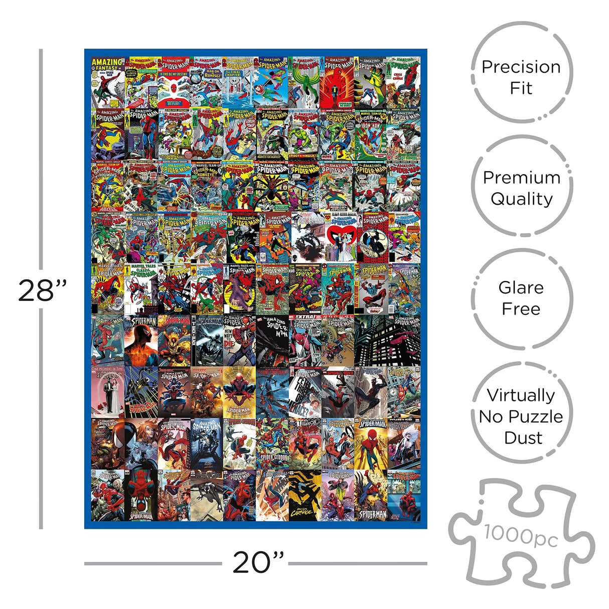 AQUARIUS Marvel Spider-Man Puzzle (1000 Piece Jigsaw Puzzle) - Glare Free - Precision Fit - Officially Licensed Marvel Merchandise & Collectibles - 20 x 28 Inches AQUARIUS