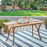 Christopher Knight Home Hermosa Acacia Wood Rectangular Table, Teak Finish Christopher Knight Home