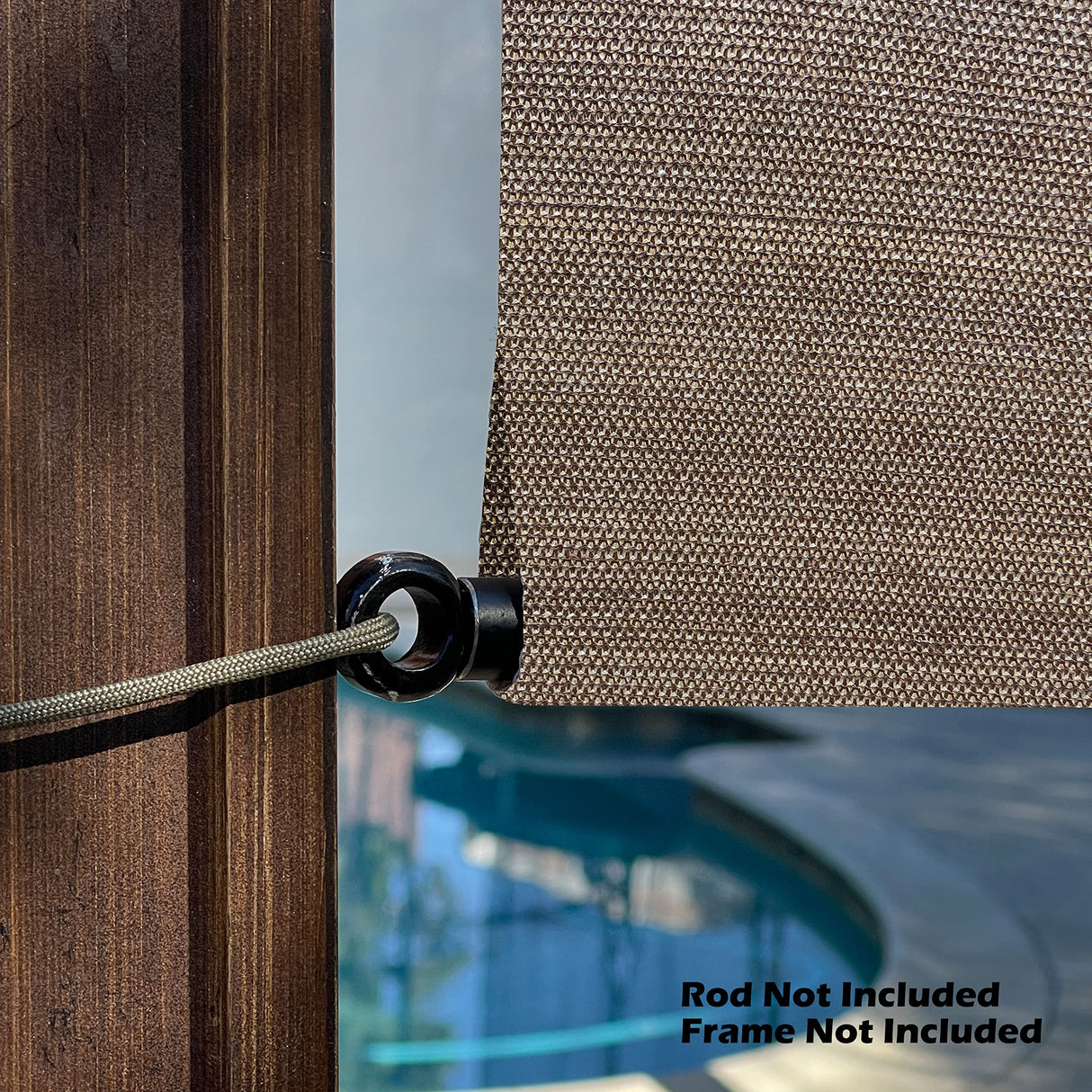 Pergola Shade Cover - Pergola Replacement Canopy with Breathable Shade Cloth for 10x10 & 12x10 FT Pergola (18 FT x 105 in, Walnut) Alion Home