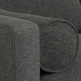 SIMPLIHOME Morrison 89-inch Wide Sofa in Charcoal Grey Woven-Blend Fabric, Handcrafted Mid-Century Modern Couch for Living Room or Family Room, Single Bench Cushion, Bolster Pillows SIMPLIHOME