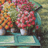 Dimensions Garden Gnome Counted Cross Stitch Kit, 10" x 10", 14 Cnt. White Aida 5 Piece Dimensions