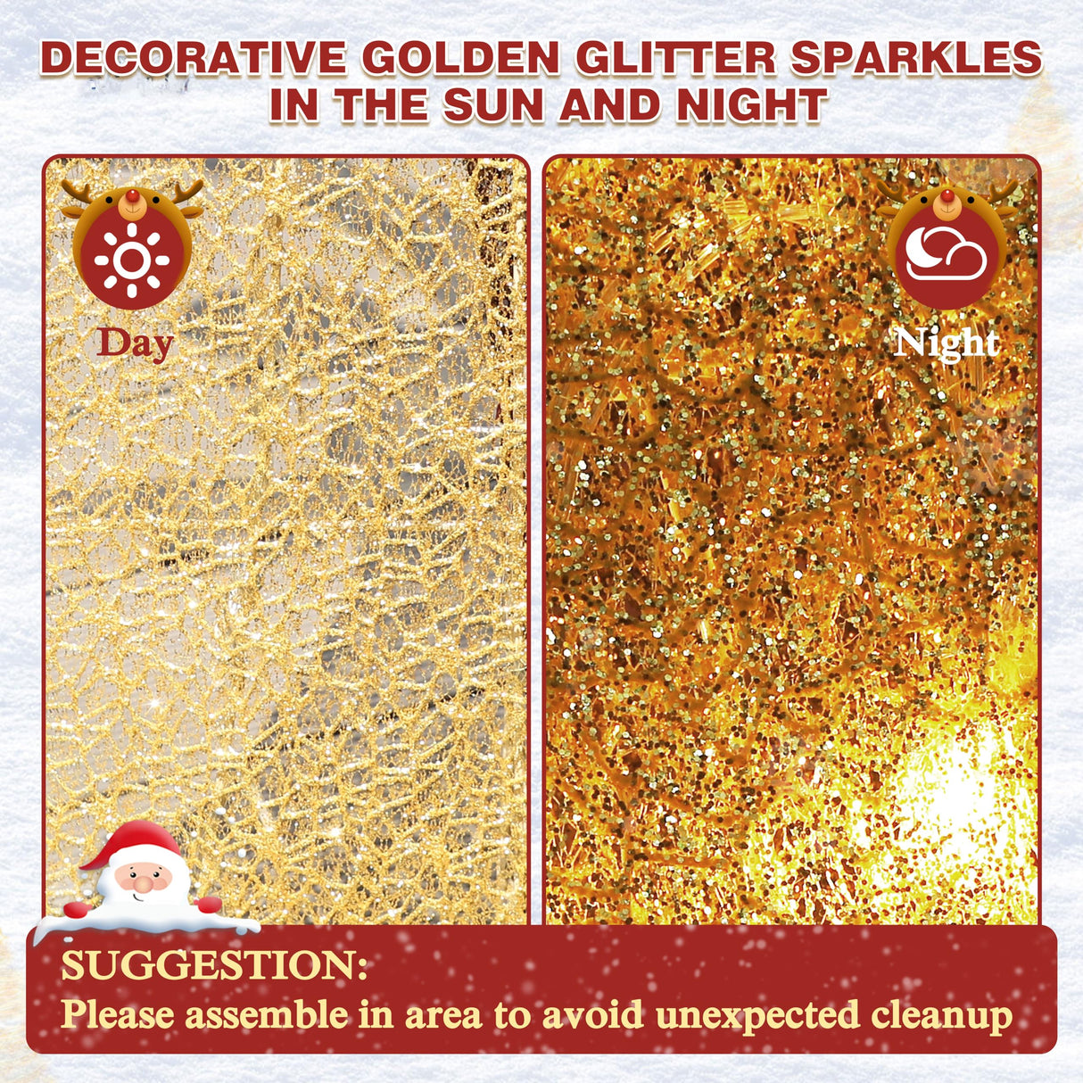 BlueWish Christmas Yard Decorations, 5FT Nativity Scene Outdoor, Lighted Christmas Ornaments with 150 Lights, 12 Zip Ties and 5 Ground Stakes, Nativity Set Outdoor for Holidays, Festivals, Gold BlueWish