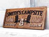 Custom Wood Campfire Sign | Family Name Campsite Sign | Last Name Sign | Personalized Camping Gifts | Fire Pit Sign Cabin Decor Camper Decor 3D Woodworker