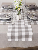 DII Buffalo Check Collection, Classic Farmhouse Placemat Set, 13x19, Gray & White, 6 Piece DII