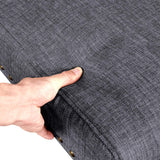 Yaheetech Dining Chairs with Rubber Wood Legs and Non-Woven Fabric Armless Chairs for Kitchen Living Room Hotel Wedding Lounge Reception, Set of 6, Dark Gray Yaheetech