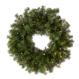 National Tree Company Pre-Lit Artificial Christmas Wreath, Green, Norwood Fir, White Lights, Christmas Collection, 30 Inches National Tree Company
