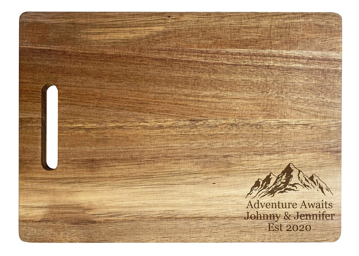 Custom Engraved Wooden Cutting Board Charcuterie Cheese Board Personalized with Custom Text or Message Acacia Wood (10 X 14) R and R Imports