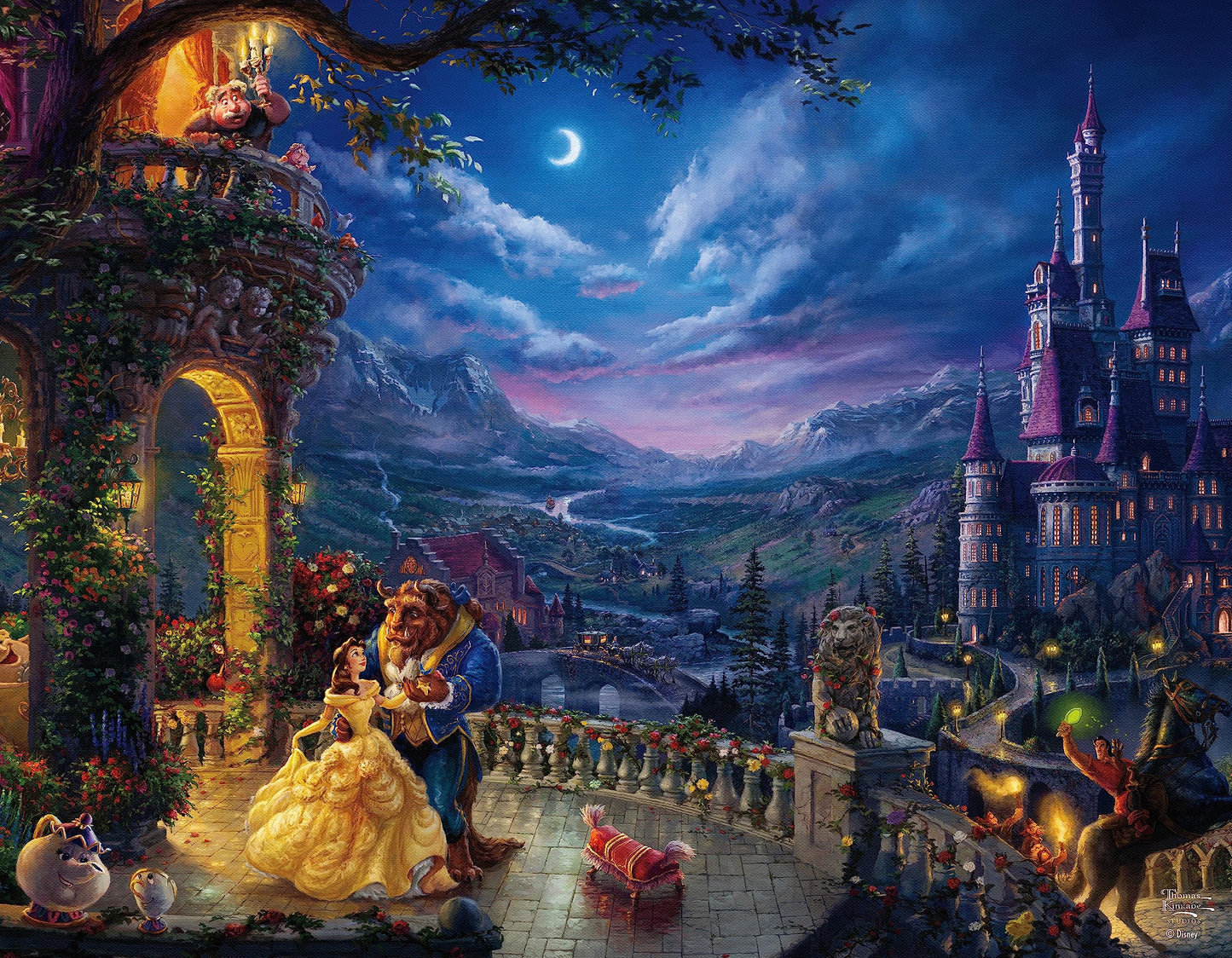 Ceaco - 4 in 1 Multipack - Disney - Thomas Kinkade - (4) 500 Piece Jigsaw Puzzles