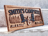Custom Wood Campfire Sign | Family Name Campsite Sign | Last Name Sign | Personalized Camping Gifts | Fire Pit Sign Cabin Decor Camper Decor 3D Woodworker