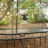 Springfree Oval Outdoor Backyard Trampoline w/Safety Flexi Net Enclosure & Soft Edge Mat - Springless Recreational and Fitness Trampolines for Kids, Adult and Family Jumping Springfree