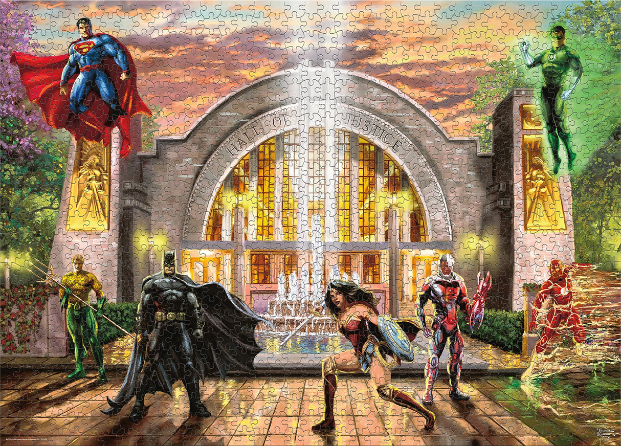 Ceaco - Thomas Kinkade - DC Comics - Hall of Justice - 1000 Piece Jigsaw Puzzle Ceaco